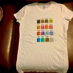 Super Cute  Colorful White Tee